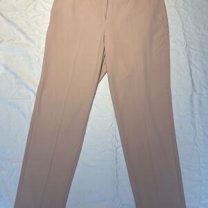 Tan Dress Pants with Straight Leg Design